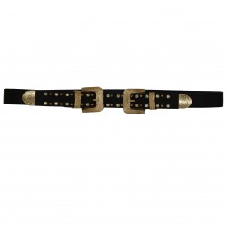 Women double buckle belt,...