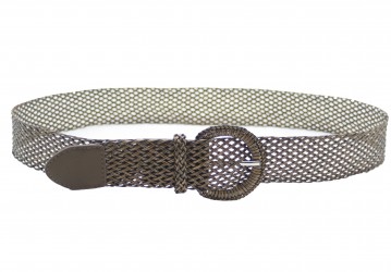 women's straw effect belt