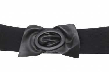 Women's elastic bow tie belt