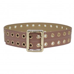 Wide women's belt with eyelets