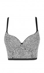 Bustier top Strass femme,...