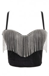 Shiny women's bustier top