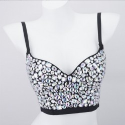 Shiny women's bustier top