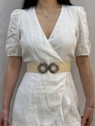 Women's Elastic Straw Belt