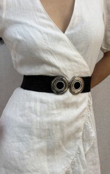 Women's Elastic Straw Belt