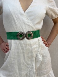 Women's Elastic Straw Belt