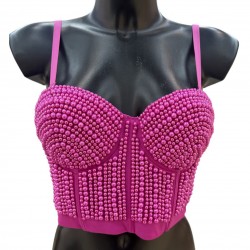 Women's bustier top with...