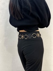 Women's Belt with Rivets,...