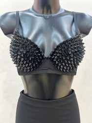 Black Pique Bra, 32010