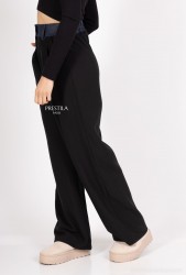 2xPantalon large Bordure...
