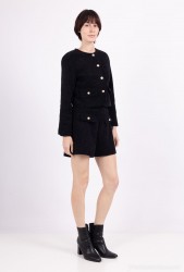 Glittery tweed jacket and...