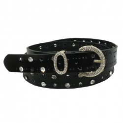 Ceinture cuir strass,...