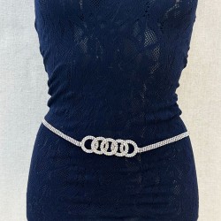 Rhinestone chain belt, 241156