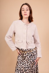 Veste tweed pailleté,...